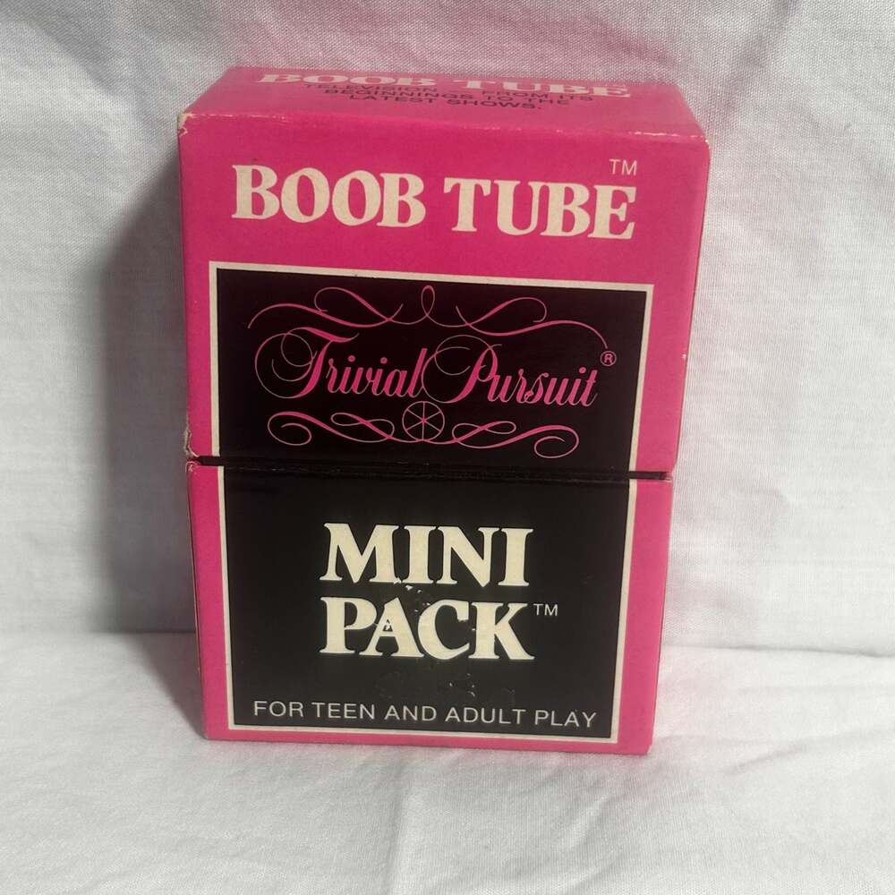 Vintage 1987 Trivial Pursuit Boob Tube Mini Pack Television Pocket Edition Cards